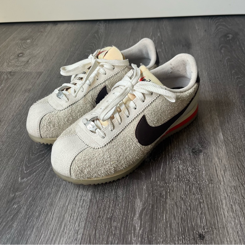 Nike Cortez ‘23 Sneakers with Cream and Brown Accents